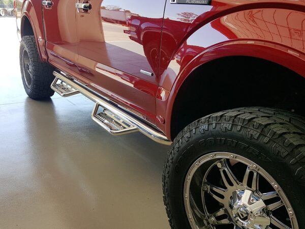 N-FAB Cab Length Podium Steps - Stainless/Black - Image 9