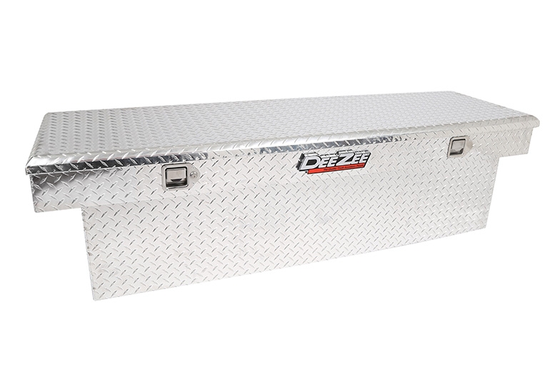 DEE ZEE Tool Box; Padlock Box; Deep Single Lid Crossover; Black Textured Powder Coated Aluminum;